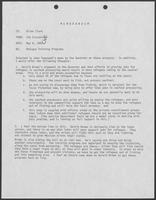 Memo from Jim Cicconi to Allen Clark regarding Refugee Training Programs, May 6, 1980