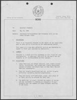 Memo from G.G. Garcia to William P. Clements regarding Increased Correspondence and Telephone Calls on the Cuban Refugee Issue, May 15, 1980