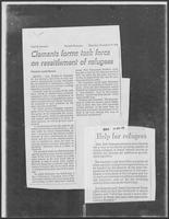 Newspaper clipping headlined, "Clements forms task force on resettlement of refugees" November 29, 1979