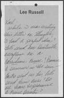 Handwritten Memo from Lee Russell to Karl Rove, undated