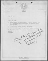Memo from Allen Clark to Bill Clements, June 27, 1979