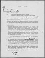Memo from Allen B. Clark to Governor William P. Clements, Jr., February 19, 1980