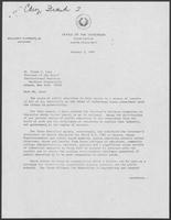 Letter from Governor William P. Clements to Frank Cary, Chairman of the Board of IBM, January 5, 1981