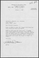 Correspondence regarding Phil Gramm, January 1983 
