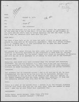 Memo from Joanne Lay to Rita Clements, August 8, 1979