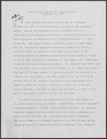 Report on the Texas Coastal and Marine Council Meeting, November 30, 1979