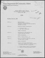 Agenda and report prepared by Walter Durham, regarding Private Industry Council meeting, March 27-28, 1980
