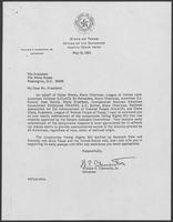 Two Letters from William P. Clements, Jr. to Ronald Reagan and John Tower, May 1982