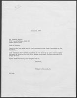 Letter exchange between William P. Clements and constituent James Parkey, January 4, 1979
