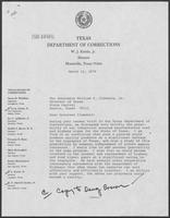 Letter from W.J. Estelle to William P. Clements, March 13, 1979