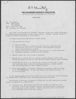 Memo from Herb Butrum and Tom Treadway to Jim Francis regarding Educators for Clements, August 27, 1982