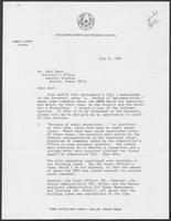 Letter from James Currey to Karl Rove, July 9, 1981