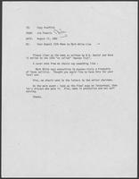 Memorandum from Jim Francis to Tony Proffitt, August 17, 1982