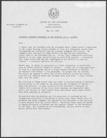 Form letter regarding Governor Clements statement on the hostage rescue attempt, May 12 ,1980
