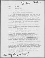 Memo from Allen Clark to William P. Clements regarding Being a "Born Again" Christian, August 2, 1980