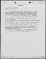 Memo from Richard English to Allen Clark regarding Conspiratorialism and unanswered letters, January 5, 1981