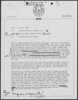 Memo from David Herndon to Bill Clements, July 13, 1982