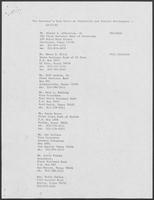 Roster of Governor's Task Force on Industrial and Tourist Development, October 23, 1981