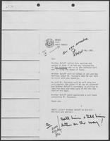 Memo from Janie Harris to Bill Clements, May 10, 1982