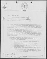 Memo from David Herndon to Bill Clements, April 19, 1982