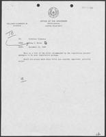 Memo from Doug Brown to William P. Clements Jr., December 16, 1980