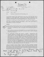 Memo from Jim Cicconi to William P. Clements Jr., regarding Flooding in Friendswood and Surrounding Areas, August 11, 1980