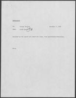 Memo from Linda Howell to George Steffes, regarding appointments, December 5, 1978