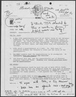 Memo from Allen Clark to William P. Clements Jr. regarding Questionnaire at High School, April 30, 1980