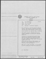 Group of documents regarding decrease of Governor's payroll, January 1980 