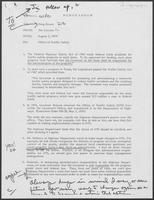 Memo from Jim Cicconi to Doug Brown regarding Office of Traffic Study, August 2, 1979