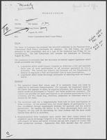 Memo from Mit Spears to William P. Clements, Jr. regarding Outer Continental Shelf Lease Policy, August 29, 1979