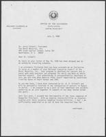 Letter from William P. Clements Jr. to Jerry Falwell, in regards to the Moral Majority, July 2, 1980