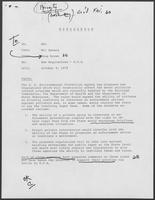 Memo from Mit Spears to William P. Clements, Jr. regarding New Regulations--E.P.A., October 9, 1979