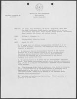 Memo from Bill Clements to general staff, August 13, 1979