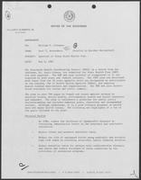 Memo from Paul Wrotenbery to William P.  Clements, May 6, 1982