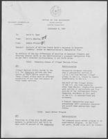Memo from Willis Whatley and Debbie Mitchell to David Dean, September 8, 1981