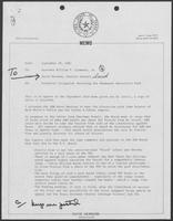 Memo from David Herndon to Bill Clements, September 29, 1982