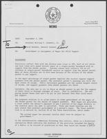 Memo from David Herndon to Bill Clements, September 3, 1982