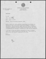 Memo from Polly Sowell to Bill Clements, August 17, 1982