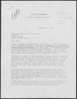 Letter from Bob Graham to William P. Clements, September 17, 1981