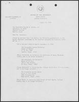 Appointment letter from William P. Clements to Secretary of State, George W. Strake, August 10, 1979