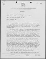 Letter/memo exchange between William P. Clements Jr. and Milton Holloway, October 8, 1981