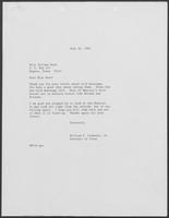 Letter Exchange between William P. Clements, Jr. and Juliann Wood, July 1981