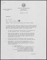 Memo from Hilary Doran to Pat Oles regarding Medical Doctors' Relationship with Governor Clements, February 19, 1982