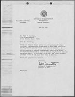 Correspondence between William P. Clements, Jr. and Neil V. Sternberg, June 1981