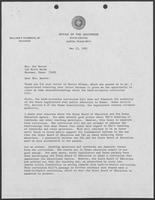 Correspondence between William P. Clements, Jr. and Don Hester, regarding "back to basics" legislation, May 1981