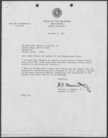 Letter from William P. Clements to Judge George Preston Jr., November 9, 1981