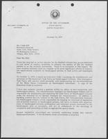 Letter exchange between William P. Clements, Jr. and Linda Hill, September-October, 1979 