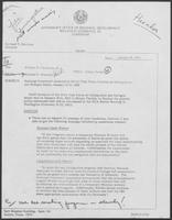 Memo from Richard Montoya to William P. Clements regarding National Governors' Association Task Force Meeting on Immigration and Refugee Issues, January 14-15, 1982, January 18, 1982