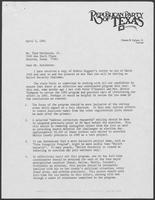 Letter from Wayne Thorburn to Thad Hutcheson, April 5, 1982